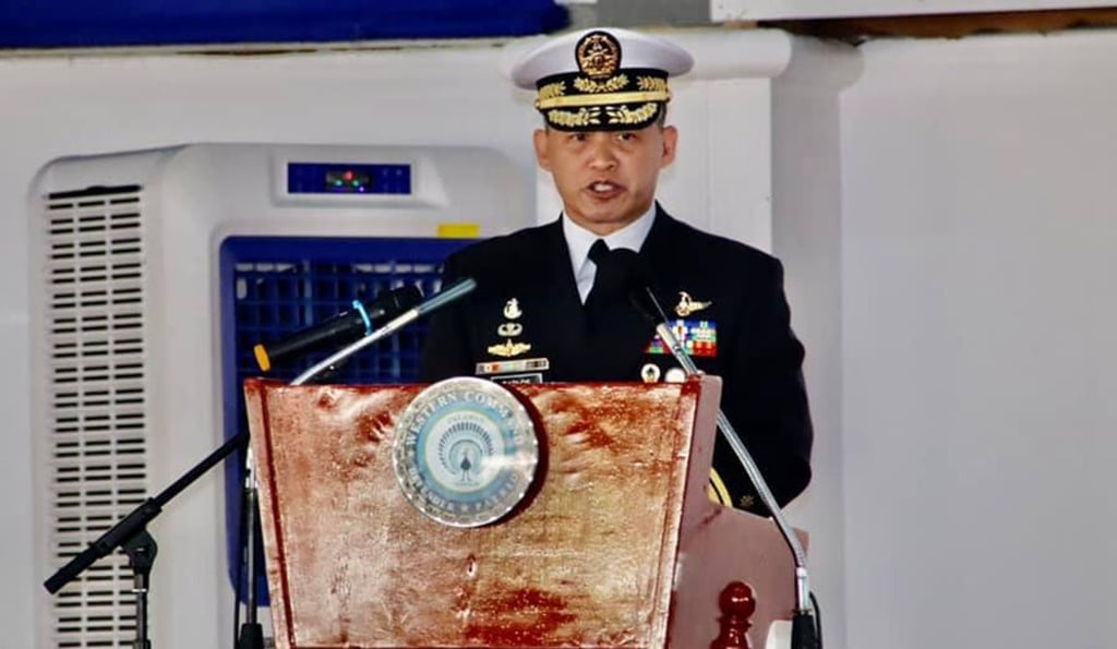 Vice-Admiral Alberto Carlos (above), head of the Philippine military’s Western Command, will be replaced by Rear Admiral Alfonso Torres Jnr. Photo: Philippine Navy Vice-Admiral Alberto Carlos (above), head of the Philippine military’s Western Command, will be replaced by Rear Admiral Alfonso Torres Jnr. Photo: Philippine Navy