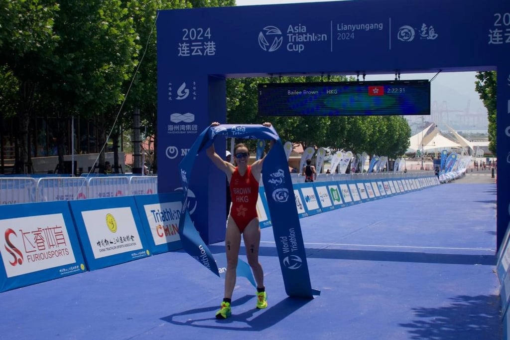 Bailee Brown finishes first in the women’s event at the Asia Cup in Lianyungang on Saturday. Photo: Handout Bailee Brown finishes first in the women’s event at the Asia Cup in Lianyungang on Saturday. Photo: Handout