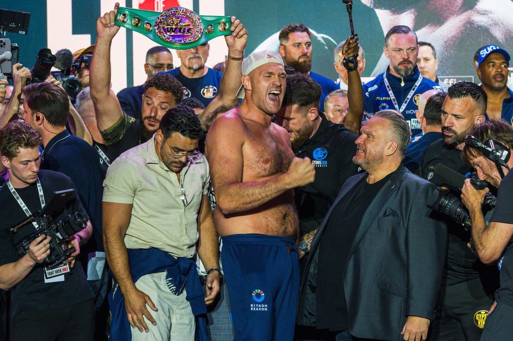 Tyson Fury will be looking to extend his unbeaten run and defend his WBC heavyweight title. Photo: AFP