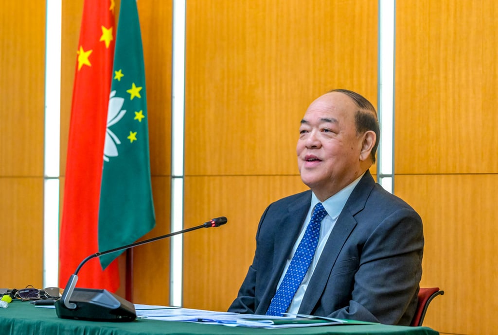 Macau leader Ho Iat-seng has not revealed whether he plans to run for re-election. Photo: Handout Macau leader Ho Iat-seng has not revealed whether he plans to run for re-election. Photo: Handout