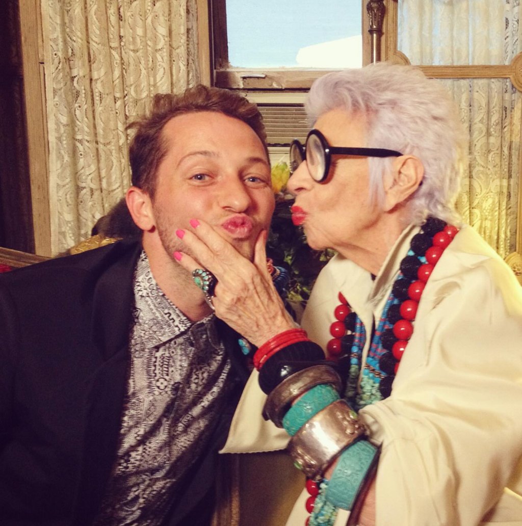Derek Blasberg with the late fashion icon Iris Apfel, who died earlier this year. Photo: @derekblasberg/Instagram Derek Blasberg with the late fashion icon Iris Apfel, who died earlier this year. Photo: @derekblasberg/Instagram