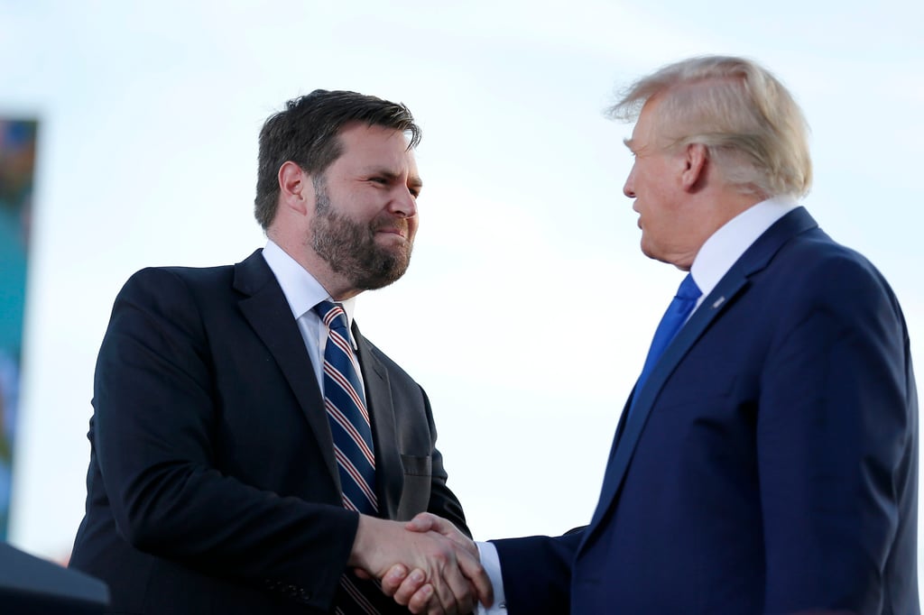 J.D. Vance with former US president Donald Trump at a rally in Ohio, in April 2022. Photo: AP Photo