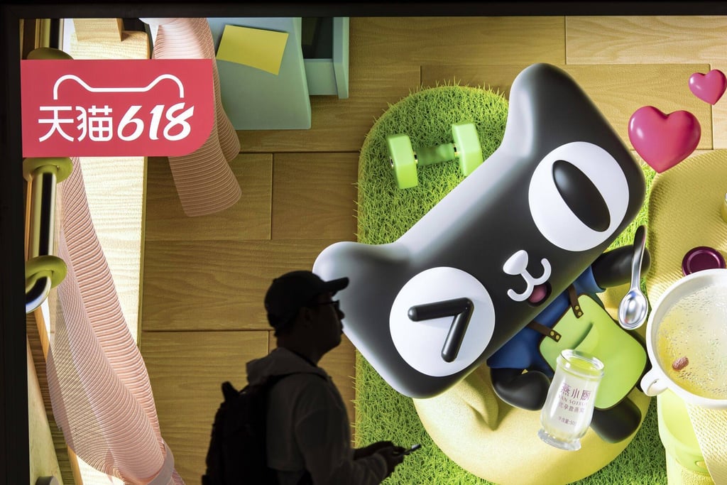 An advertisement for Alibaba’s 618 shopping event. Photo: Bloomberg An advertisement for Alibaba’s 618 shopping event. Photo: Bloomberg
