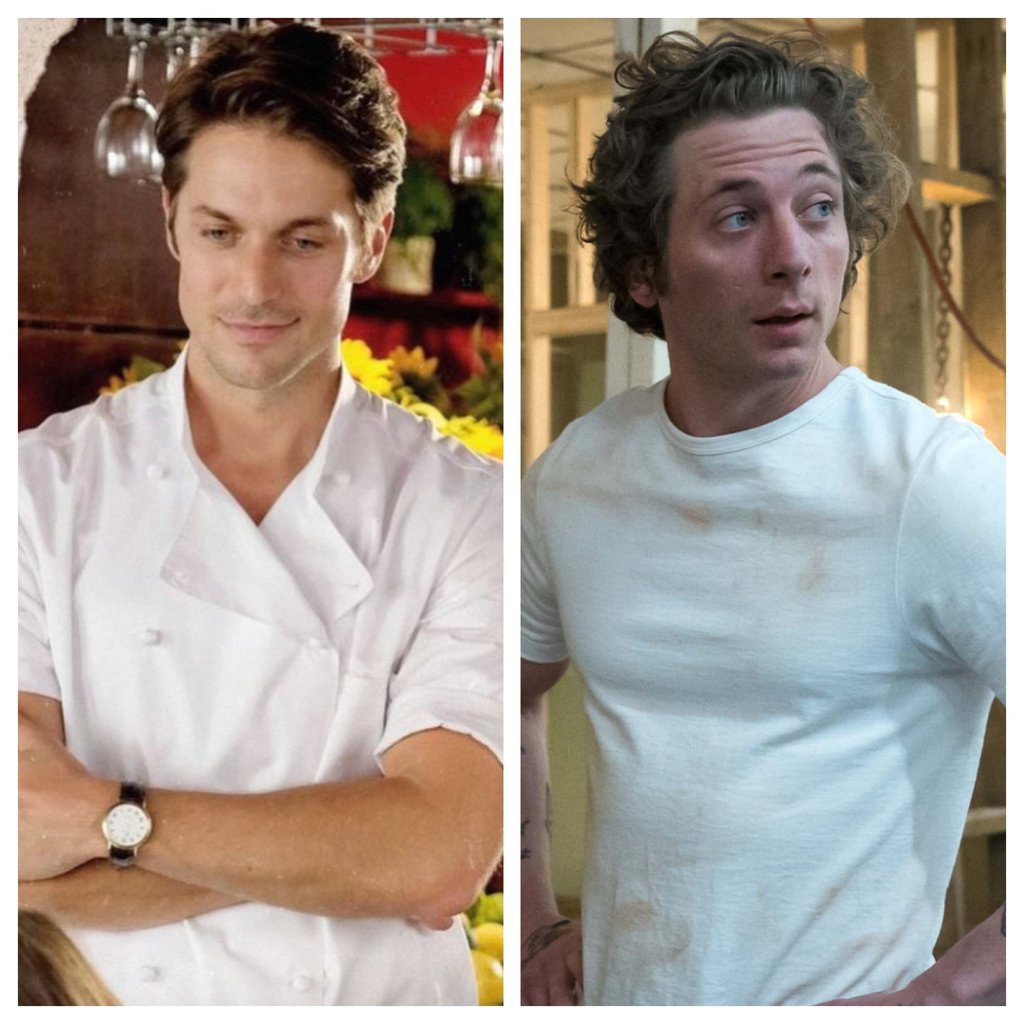 On-screen characters Chef Gabriel from Emily in Paris and Carmy Berzatto from The Bear. Photos: Instagram
