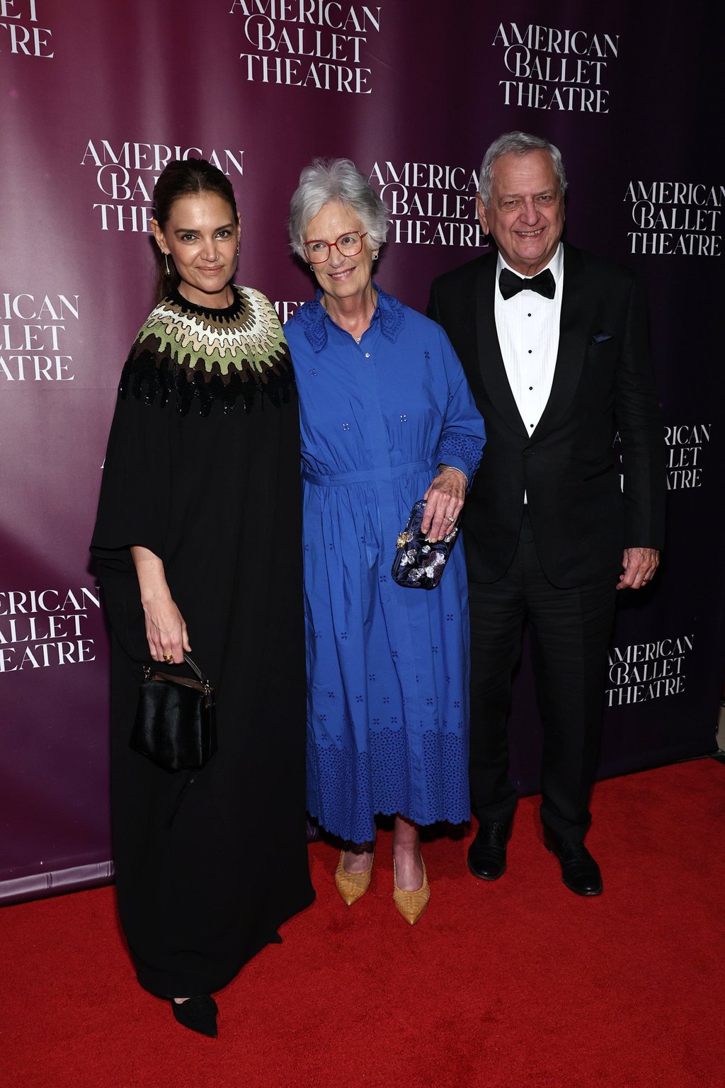 Katie Holmes with her parents Kathleen and Martin at the American Ballet Theatre Spring Gala, on May 14. Photo: Getty Images Katie Holmes with her parents Kathleen and Martin at the American Ballet Theatre Spring Gala, on May 14. Photo: Getty Images