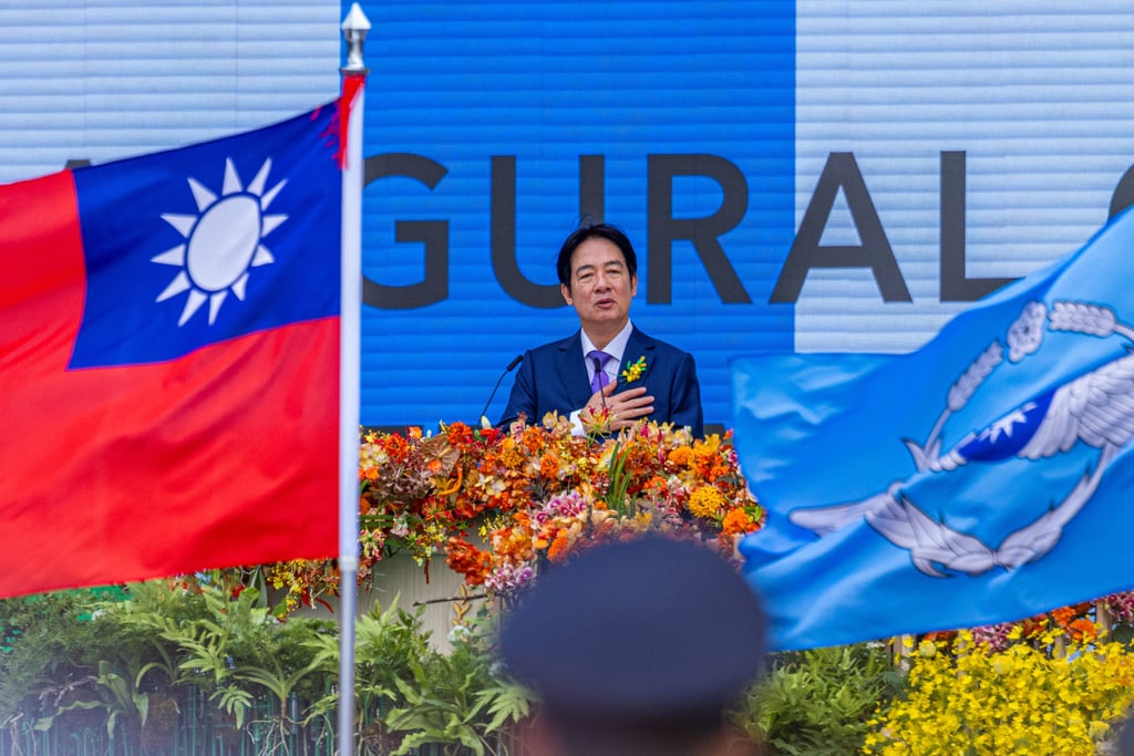 Taiwan leader William Lai Ching-te gives a speech at his inauguration ceremony on Monday in Taipei. Photo: TNS Taiwan leader William Lai Ching-te gives a speech at his inauguration ceremony on Monday in Taipei. Photo: TNS