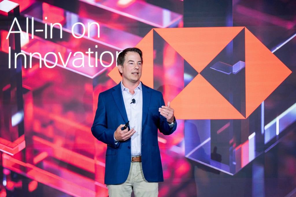 Peter Hébert, co-founder and managing partner of Lux Capital, shares stories about how his company supports start-ups with big ideas at the “All-in on Innovation” event.