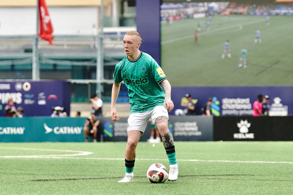 Newcastle United’s Alfie Harrison in action at Hong Kong Football Club. Photo: HKFC Soccer Sevens