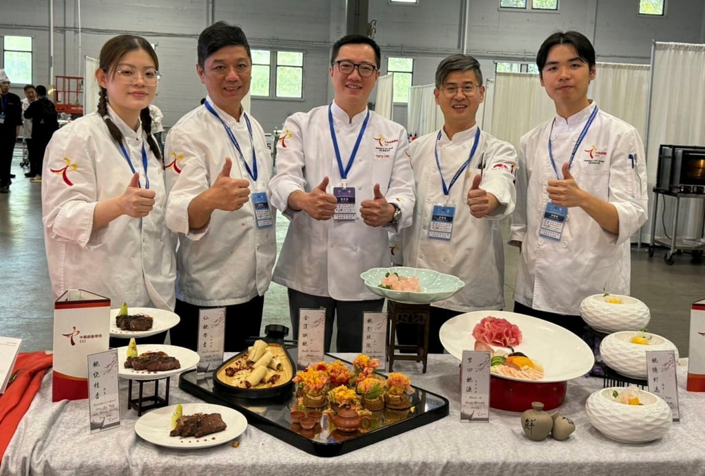 The Chinese Culinary Institute (CCI) team that won silver in the group category. Photo: CCI The Chinese Culinary Institute (CCI) team that won silver in the group category. Photo: CCI
