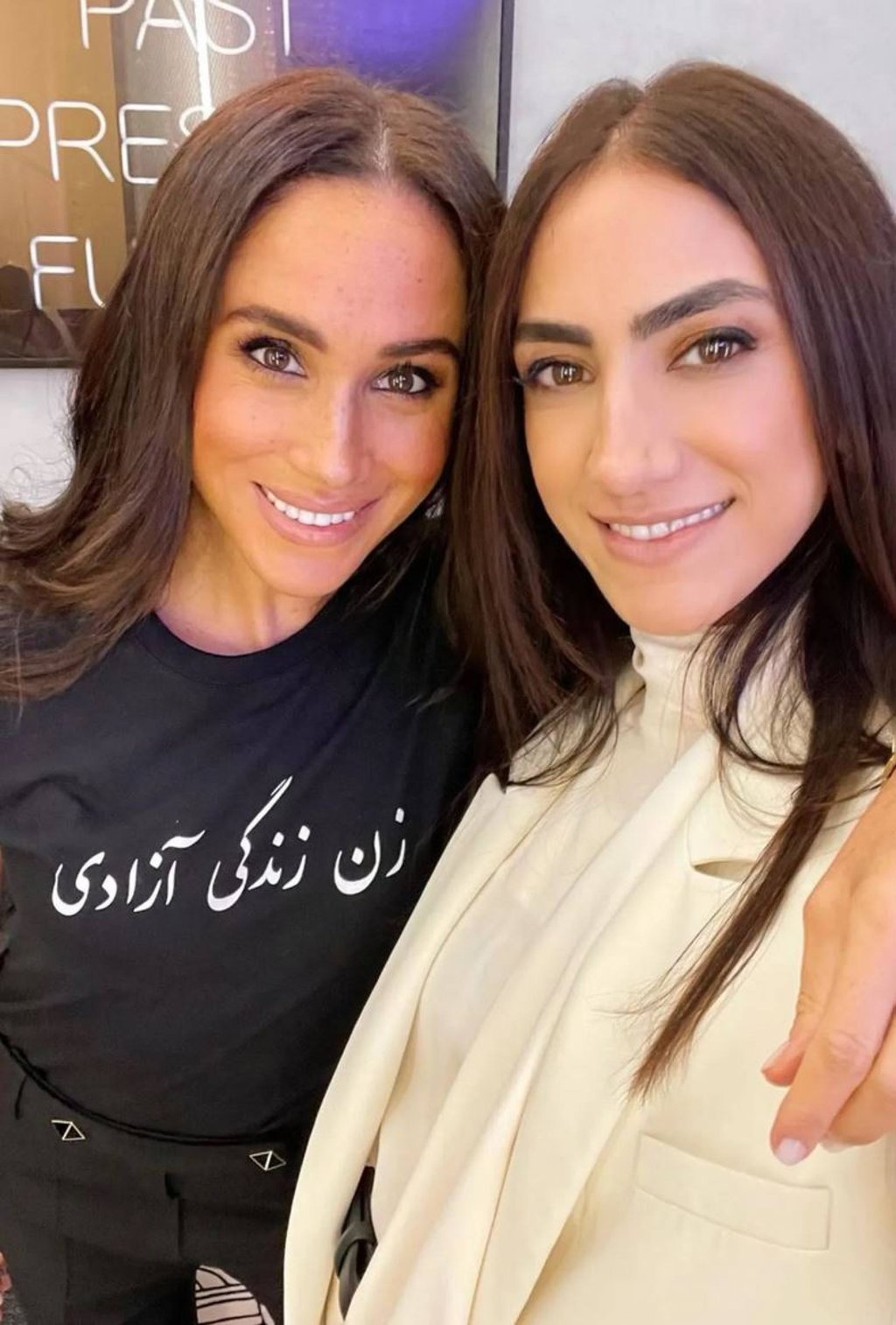 Mandana Dayani and the Duchess of Sussex, Meghan Markle. Photo: @mandanadayani/Instagram