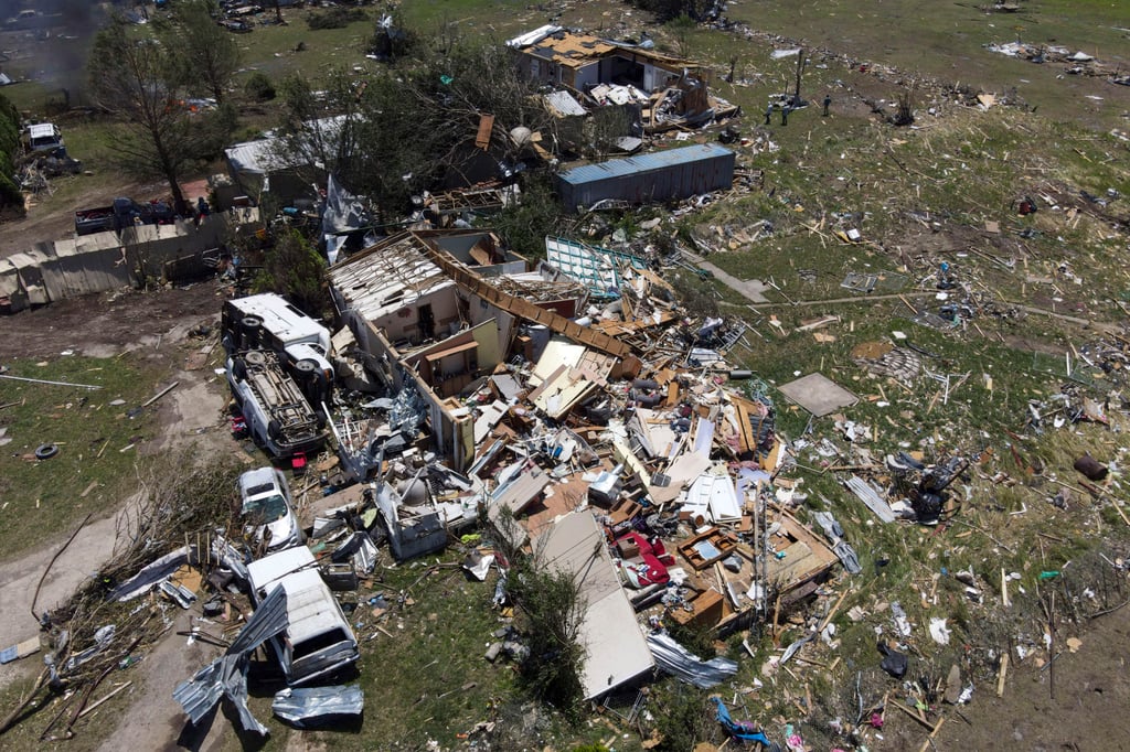 Destroyed homes in Valley View, Texas. Photo: AP