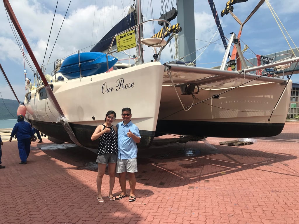 Lee and his wife, Jennifer Chen, at Rebak Island Resort and Marina in Langkawi, Malaysia. Photo: Andy Kuo Lee