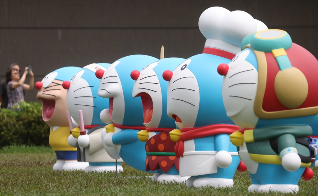 An army of Doraemon figures has recently taken over Sai Ying Pun in Hong Kong. Photo: Yik Yeung-man