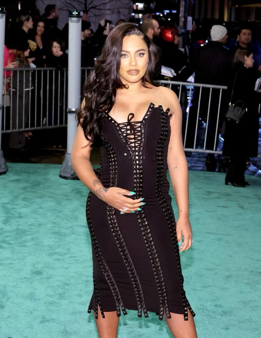 A pregnant Ayesha Curry in March, just before giving birth to baby Caius Chai. Photo: @ayeshacurry/Instagram
