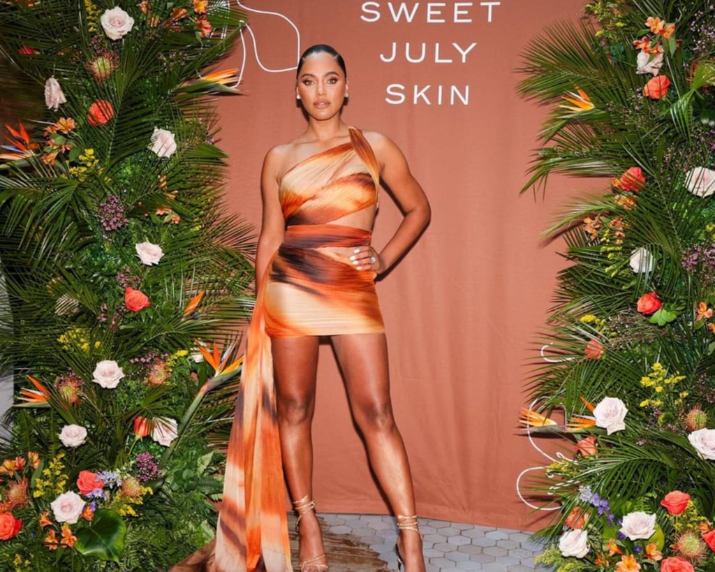 Ayesha Curry has her own vegan skincare brand called Sweet July Skin. Photo: @ayeshacurry/Instagram