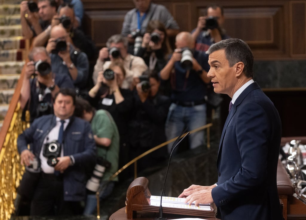Spanish Prime Minister Pedro Sanchez says formal recognition of a Palestinian state by Spain, Norway and Ireland aims to “help Israelis and Palestinians achieve peace”. Photo: dpa