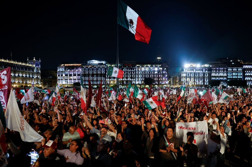 Supporters of Claudia Sheinbaum celebrate in Mexico City. Photo: Reuters Supporters of Claudia Sheinbaum celebrate in Mexico City. Photo: Reuters