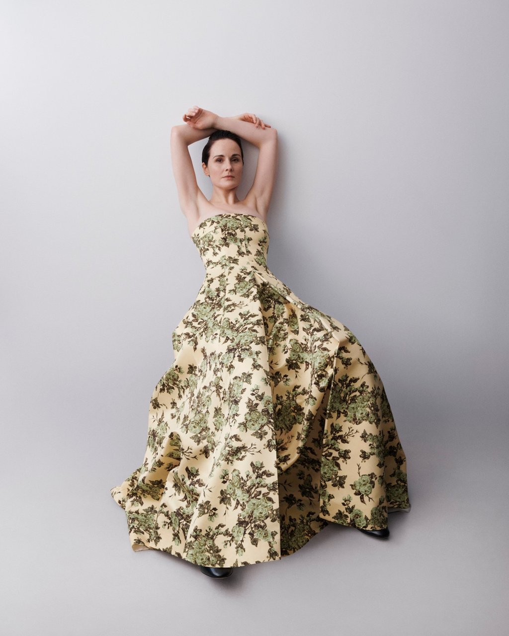 Downton Abbey actress Michelle Dockery in an outfit from Emilia Wickstead’s pre-autumn 2024 campaign. Photo: Emilia Wickstead