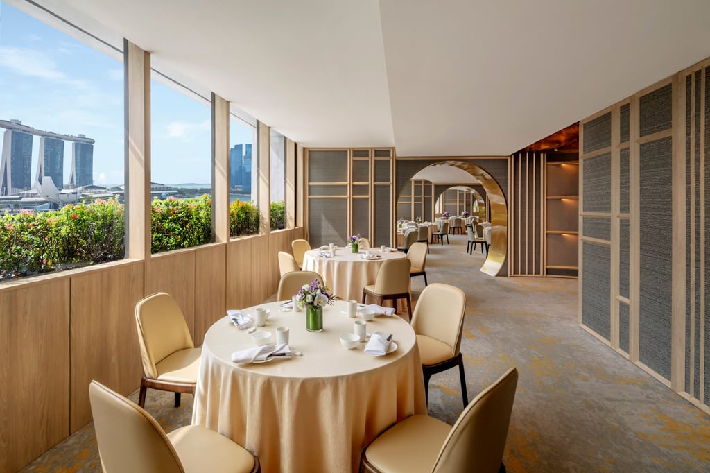 The inside of Peach Blossoms at the Parkroyal Collection Marina Bay in Singapore. Photo: Peach Blossoms