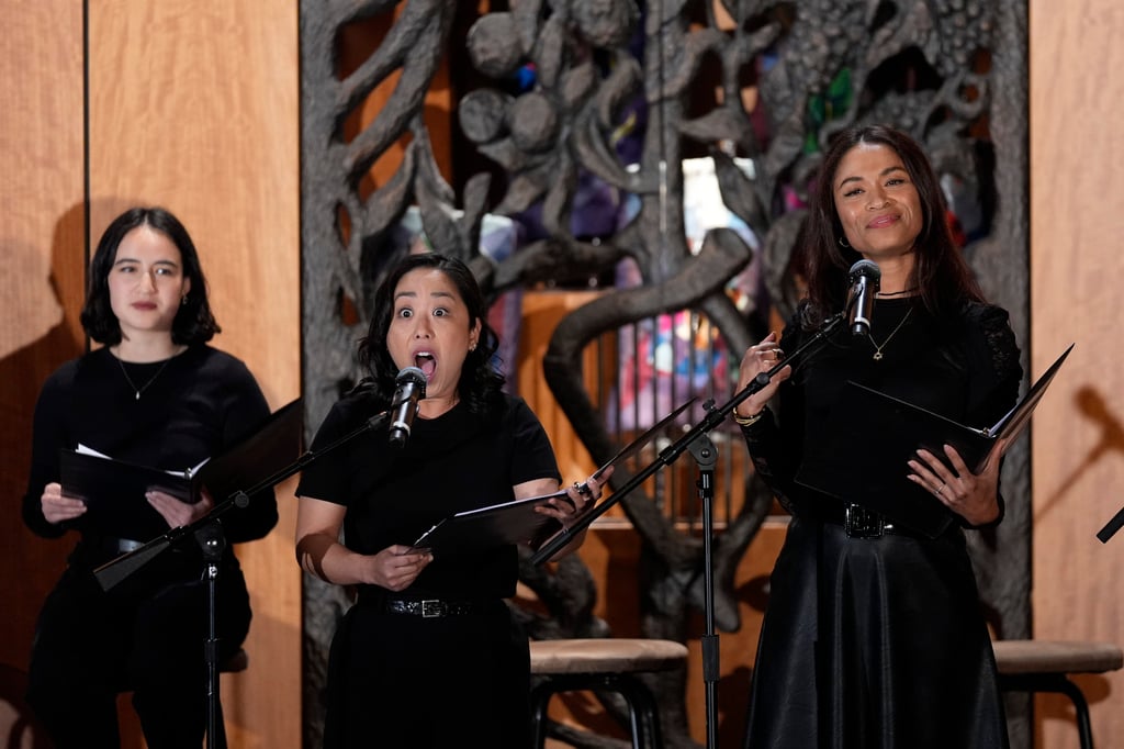 Cast members perform in What Do I Do With All This Heritage? in Los Angeles. The show, which also takes place in San Francisco and online, tells 14 true stories of Asian-American Jews. Photo: AP Cast members perform in What Do I Do With All This Heritage? in Los Angeles. The show, which also takes place in San Francisco and online, tells 14 true stories of Asian-American Jews. Photo: AP