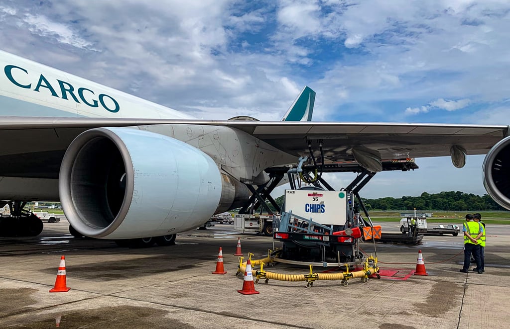 Cathay Pacific continues to make progress towards achieving its goal of using Sustainable Aviation Fuel (SAF) for 10% of its total fuel use by 2030 by uplifting SAF onto its commercial flights for the very first time outside its Hong Kong hub. Photo: Cathay Pacific Cathay Pacific continues to make progress towards achieving its goal of using Sustainable Aviation Fuel (SAF) for 10% of its total fuel use by 2030 by uplifting SAF onto its commercial flights for the very first time outside its Hong Kong hub. Photo: Cathay Pacific