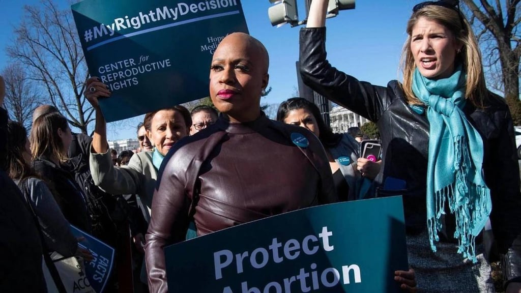 Ayanna Pressley fighting for abortion care after the overturning of Roe v Wade. Photo: @ayannapressley/Instagram Ayanna Pressley fighting for abortion care after the overturning of Roe v Wade. Photo: @ayannapressley/Instagram