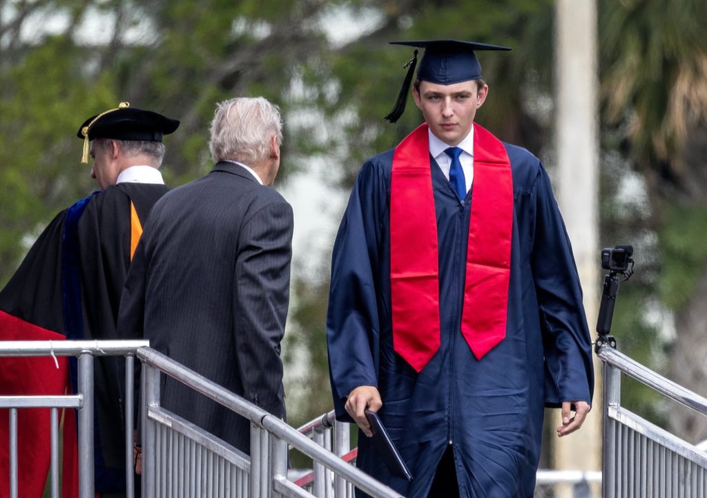 Barron Trump, the son of former US President Donald Trump and his wife Melania, attends his graduation ceremony at Oxbridge Academy in Palm Beach, Florida, US, in May 2024. Photo: EPA-EFE Barron Trump, the son of former US President Donald Trump and his wife Melania, attends his graduation ceremony at Oxbridge Academy in Palm Beach, Florida, US, in May 2024. Photo: EPA-EFE