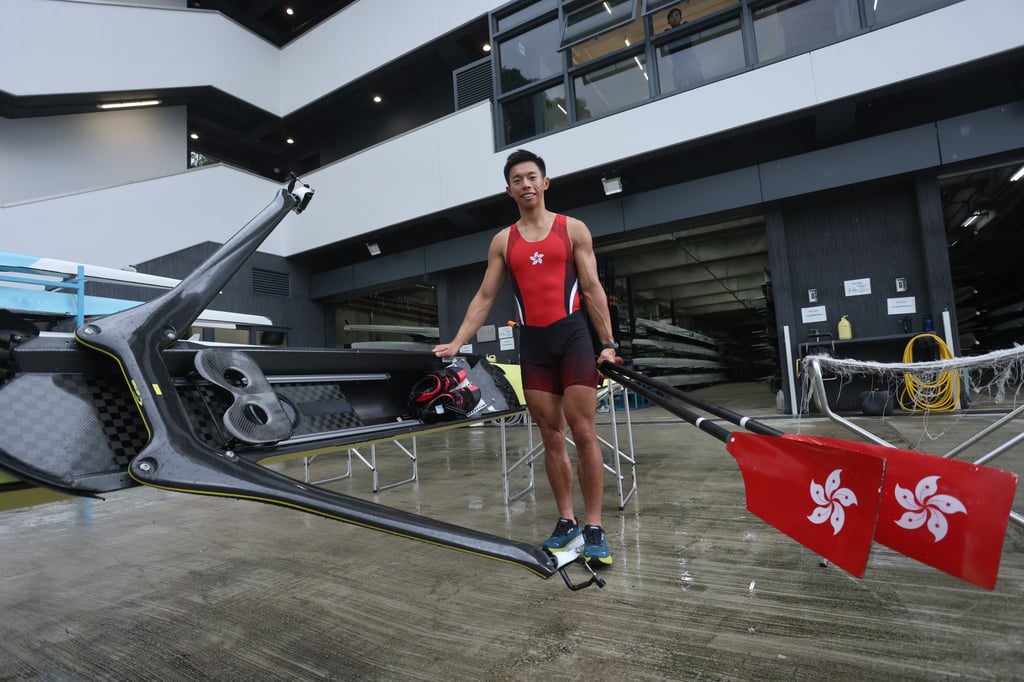 Olympic rower Chiu Hin-chun meets the media at Sha Tin Rowing Centre. Photo: Jonathan Wong Olympic rower Chiu Hin-chun meets the media at Sha Tin Rowing Centre. Photo: Jonathan Wong