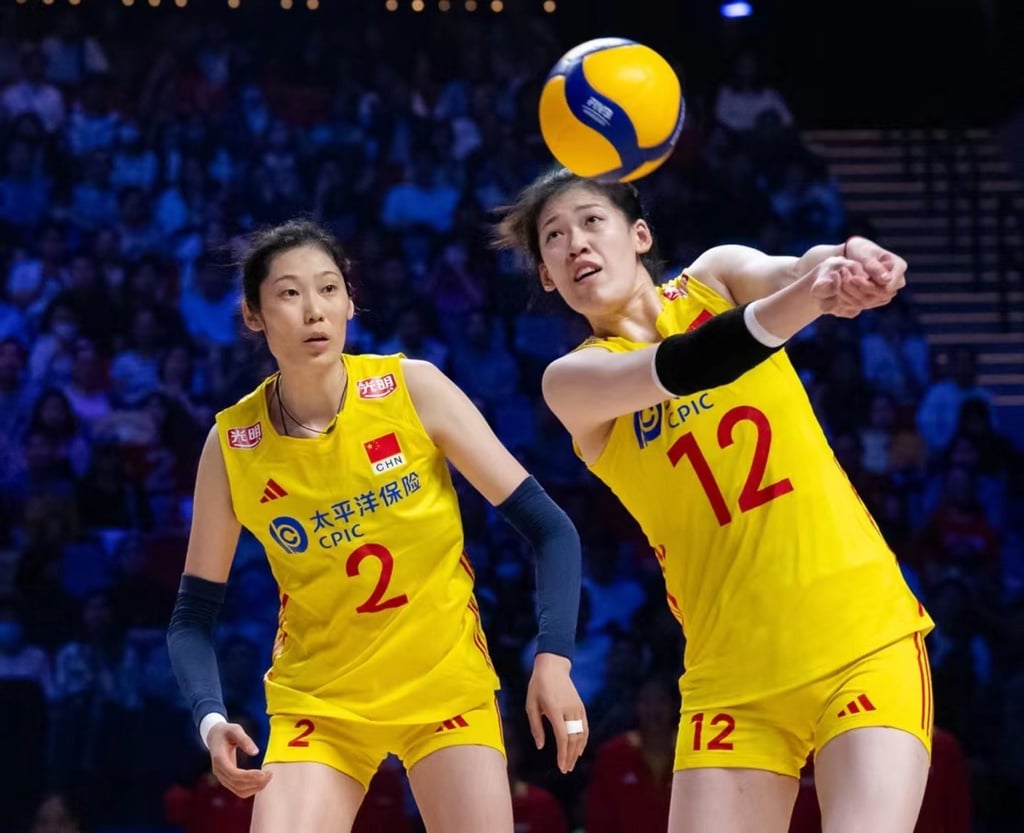 Zhu Ting (left, alongside teammate Li Yingying) largely had a watching brief in Macau. Photo: Xinhua Zhu Ting (left, alongside teammate Li Yingying) largely had a watching brief in Macau. Photo: Xinhua