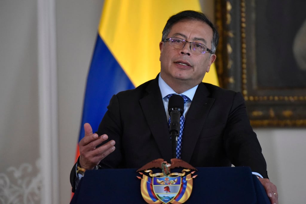 Colombian President Gustavo Petro speaks during a news conference in Bogota, Colombia, in 2022. Photo: TNS Colombian President Gustavo Petro speaks during a news conference in Bogota, Colombia, in 2022. Photo: TNS