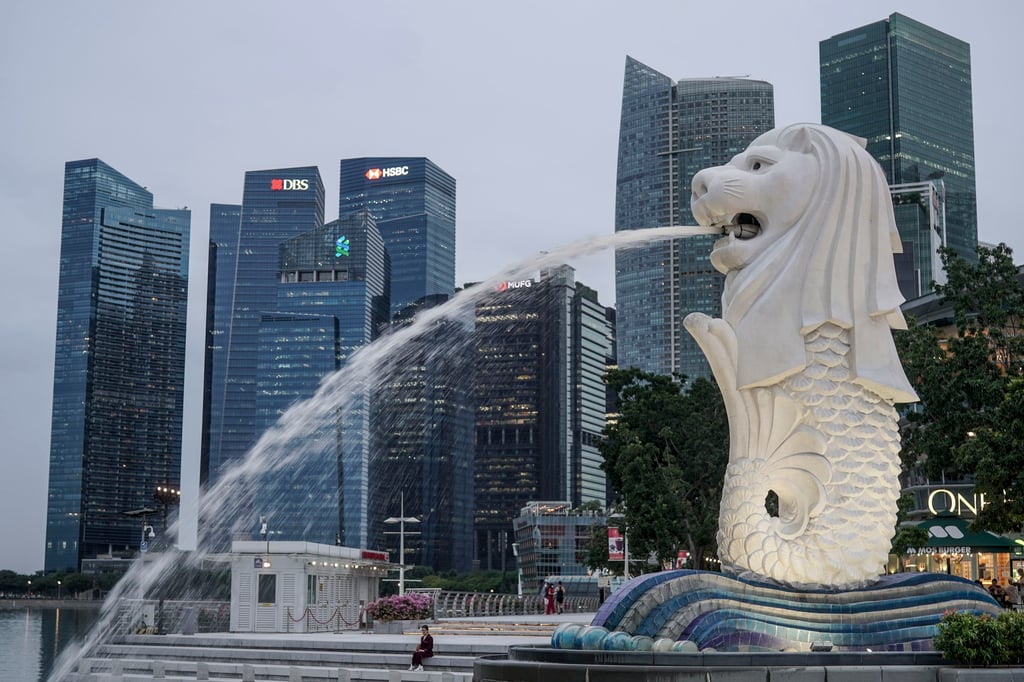 The Merlion statue and financial district in Singapore. The city state has been reviewing its anti-money-laundering regime and strengthening its defences. Photo: EPA-EFE The Merlion statue and financial district in Singapore. The city state has been reviewing its anti-money-laundering regime and strengthening its defences. Photo: EPA-EFE