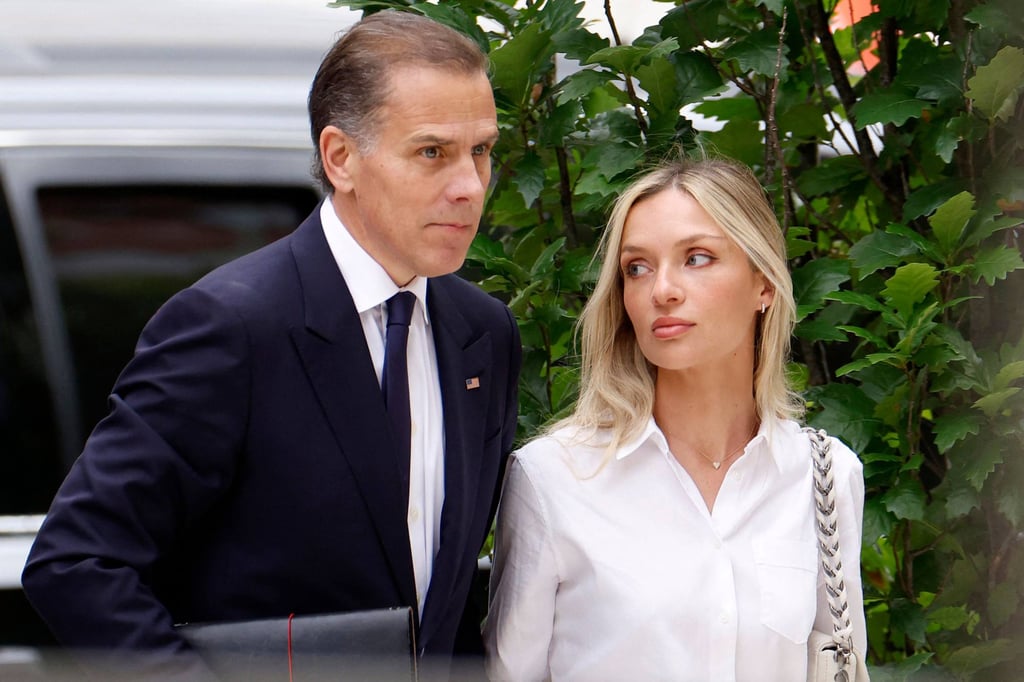 Hunter Biden, seen with his wife Melissa Cohen Biden, has been found guilty of lying about drug use to buy a gun. Photo: AFP
