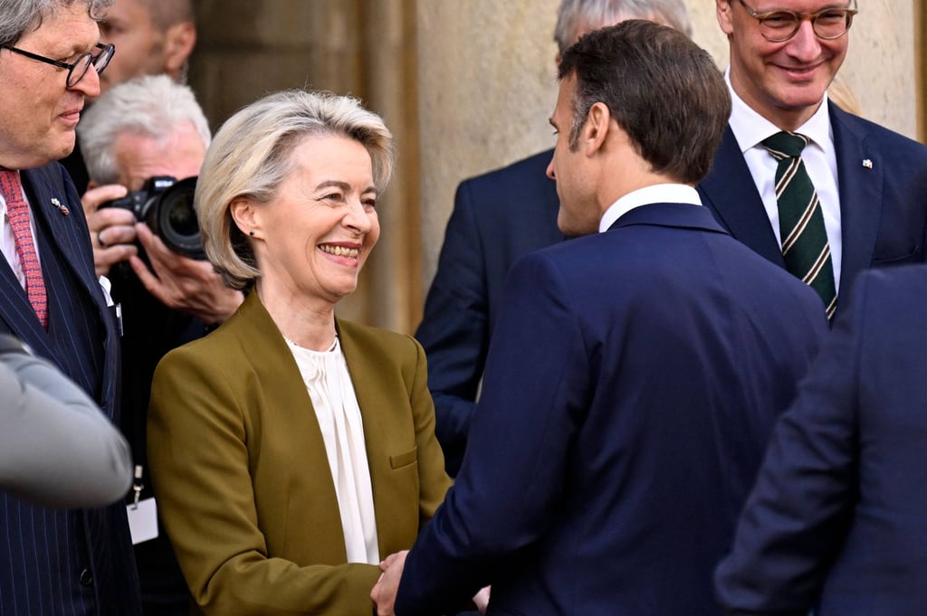 European Commission President Ursula von der Leyen and French President Emmanuel Macron. Photo: AFP European Commission President Ursula von der Leyen and French President Emmanuel Macron. Photo: AFP