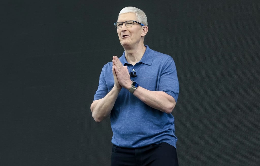 Apple CEO Tim Cook on Monday. Photo: EPA-EFE