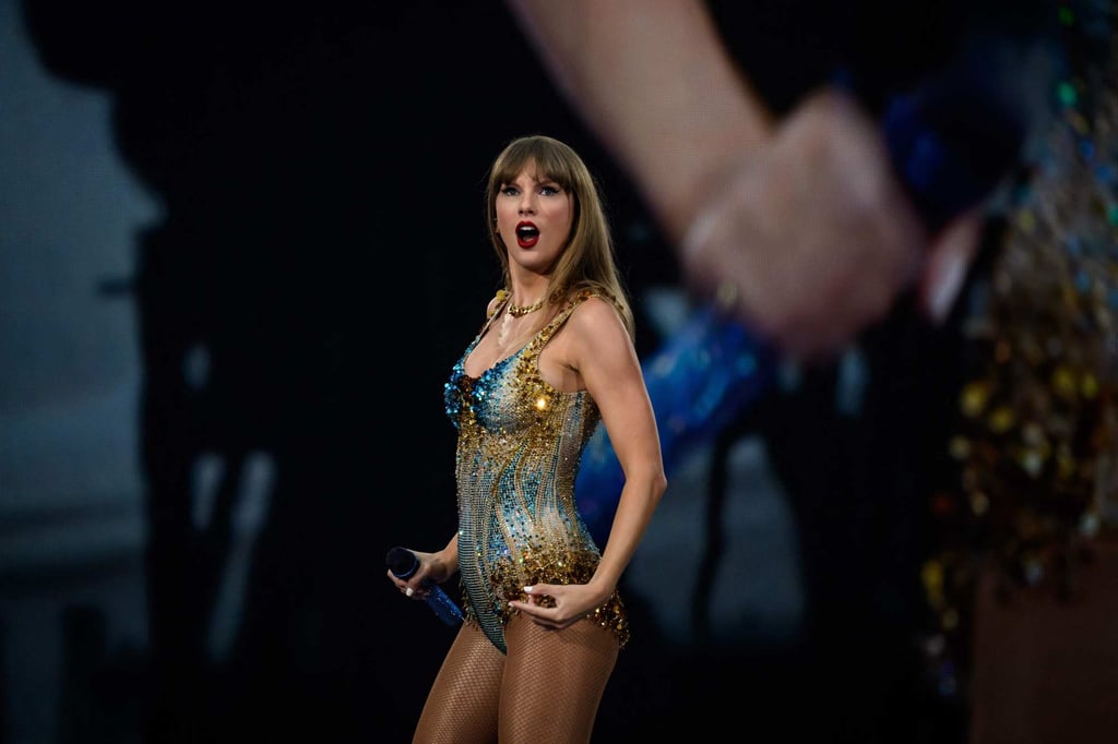 Taylor Swift performs on stage in France, in June, as part of her Eras Tour. Photo: AFP Taylor Swift performs on stage in France, in June, as part of her Eras Tour. Photo: AFP