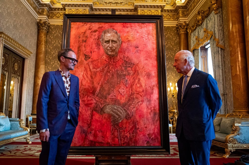 Artist Jonathan Yeo and Britain’s King Charles attend the unveiling of the latter’s official portrait at Buckingham Palace in May. Photo: AP Artist Jonathan Yeo and Britain’s King Charles attend the unveiling of the latter’s official portrait at Buckingham Palace in May. Photo: AP
