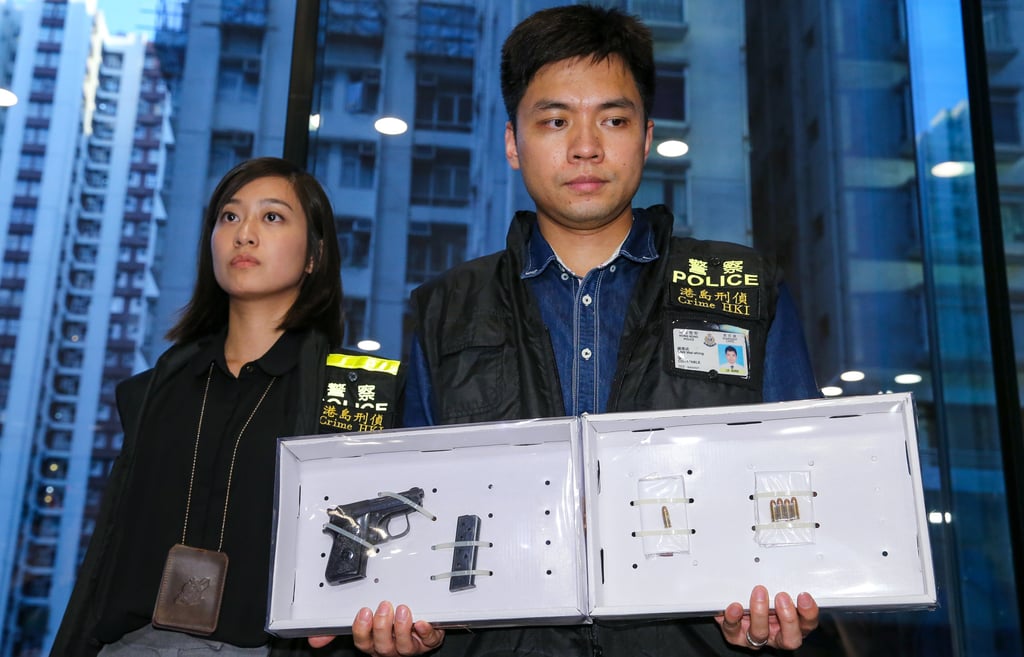 Ada Tsim used a 25 calibre pistol in the shooting at Quarry Bay Park. Photo: Dickson Lee Ada Tsim used a 25 calibre pistol in the shooting at Quarry Bay Park. Photo: Dickson Lee
