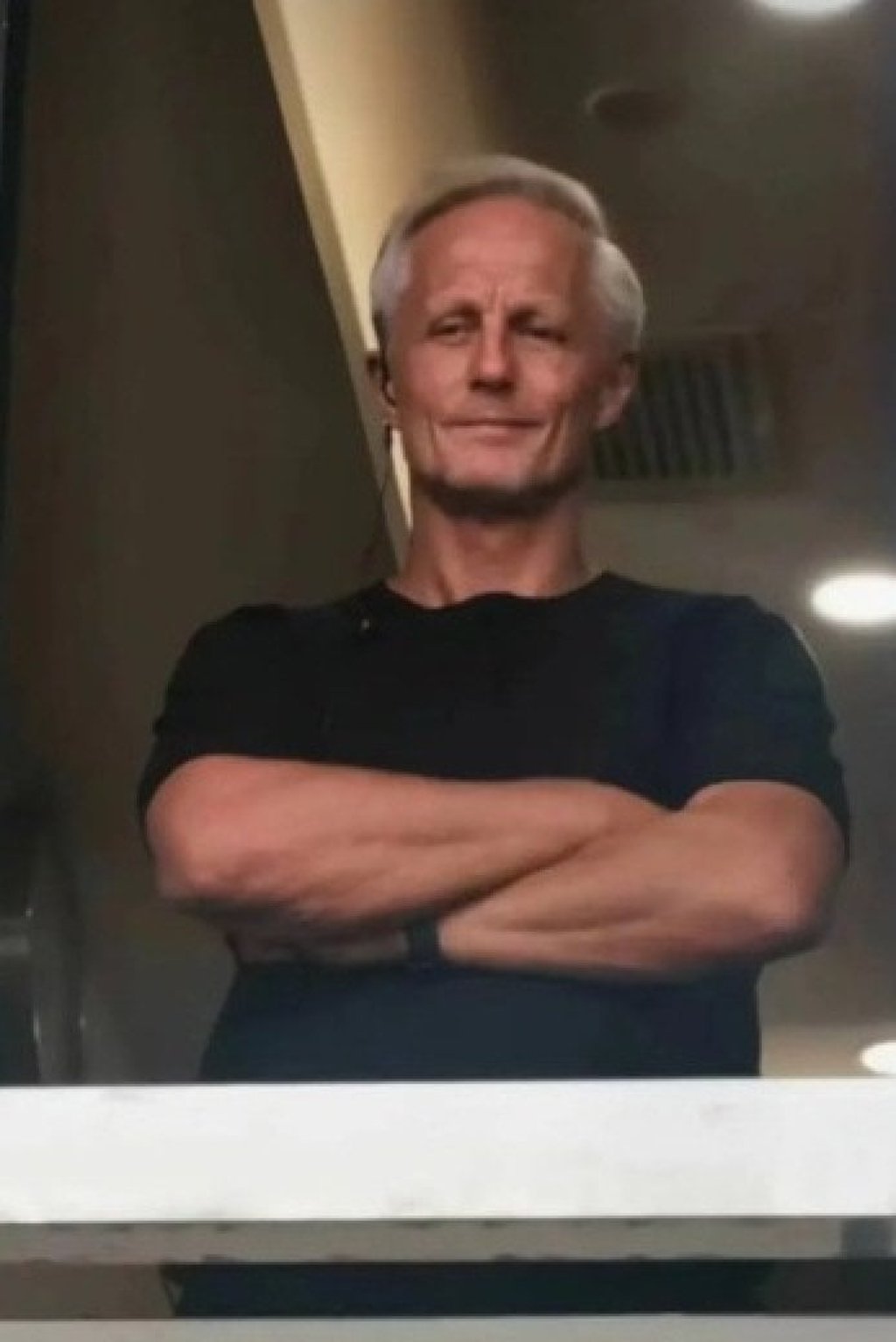 Jorn Andersen was photographed watching his new team from the stands. Photo: Weibo Jorn Andersen was photographed watching his new team from the stands. Photo: Weibo
