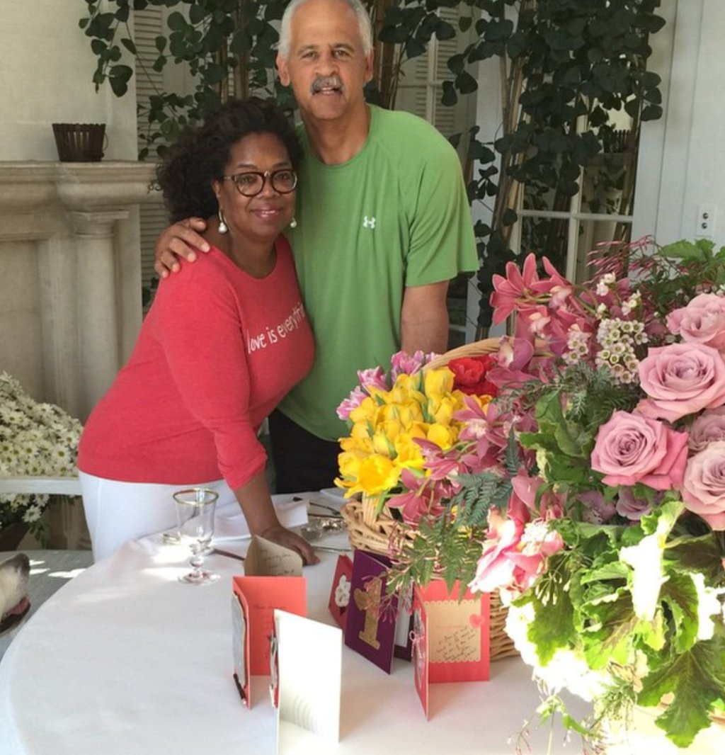 Oprah Winfrey and Stedman Graham (right) have what she calls a spiritual relationship. Photo: @oprah/Instagram