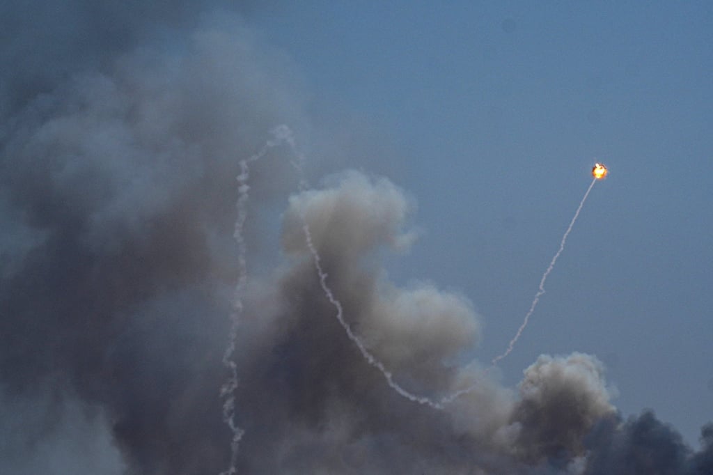 An interception of a rocket launched from Lebanon to Israel. Photo: Reuters An interception of a rocket launched from Lebanon to Israel. Photo: Reuters