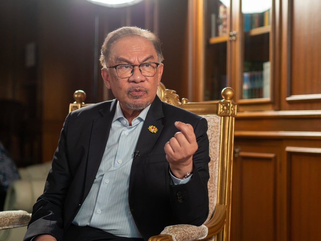 Malaysian Prime Minister Anwar Ibrahim is interviewed at his office in Putrajaya by the South China Morning Post. Photo: Hadi Azmi Malaysian Prime Minister Anwar Ibrahim is interviewed at his office in Putrajaya by the South China Morning Post. Photo: Hadi Azmi