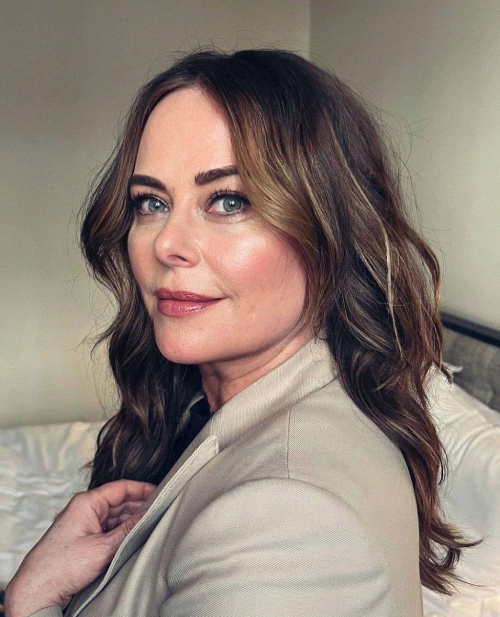 Polly Walker posting a look from the Bridgerton press tour. Photo: @officialpollywalker/Instagram Polly Walker posting a look from the Bridgerton press tour. Photo: @officialpollywalker/Instagram