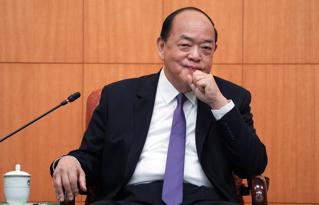 Macau Chief Executive Ho Iat Seng answers questions from media delegations at his office. Photo: Eugene Lee Macau Chief Executive Ho Iat Seng answers questions from media delegations at his office. Photo: Eugene Lee