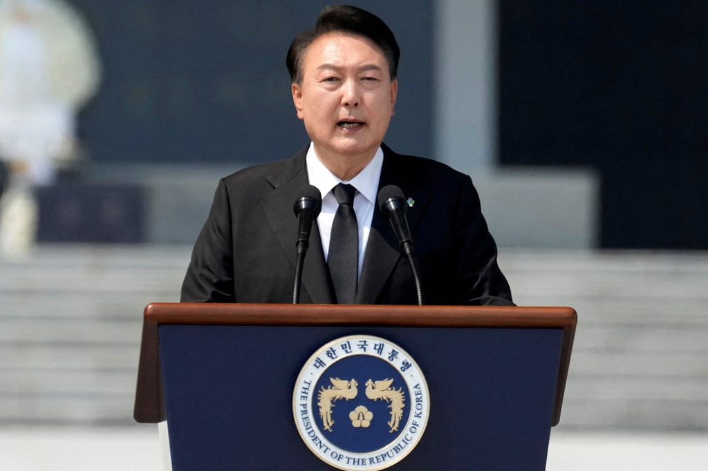 South Korean President Yoon Suk-yeol warned against further strike action in a cabinet meeting on Tuesday. Photo: Reuters