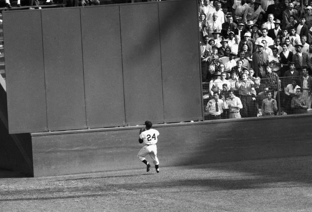 New York Giants’ Willie Mays makes a catch of a ball hit by Cleveland Indians’ Vic Wertz in Game 1 of the 1954 baseball World Series in New York’s Polo Grounds on September 29, 1954. Photo: AP