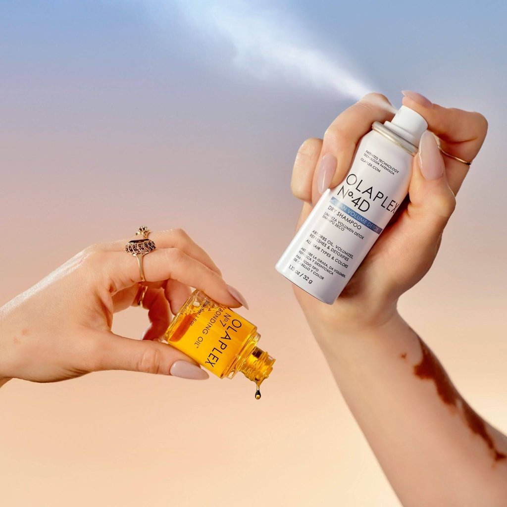 Olaplex uses a patented molecule, Bis-Aminopropyl Diglycol Dimaleate, to help to repair disulfide bonds