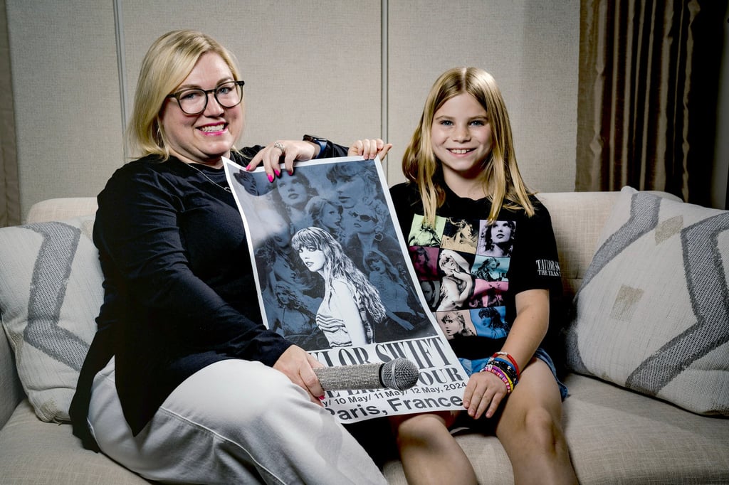 Courtney Goodman and her 10-year-old daughter, Amelia, travelled to Paris to attend a Taylor Swift concert. Photo: TNS Courtney Goodman and her 10-year-old daughter, Amelia, travelled to Paris to attend a Taylor Swift concert. Photo: TNS