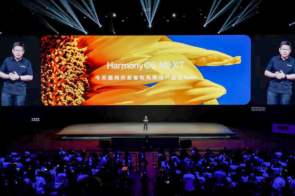 Richard Yu Chengdong, chairman of Huawei Technologies’ consumer business group, speaks at the company’s annual developer conference in Shenzhen on June 21, 2024. Photo: Weibo Richard Yu Chengdong, chairman of Huawei Technologies’ consumer business group, speaks at the company’s annual developer conference in Shenzhen on June 21, 2024. Photo: Weibo