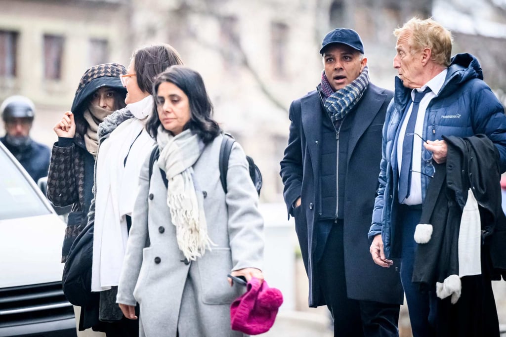 Namrata Hinduja (left) and Ajay Hinduja (second right) arrive at the courthouse in Geneva with their lawyers Yael Hayat (centre) and Robert Assael (right) in January. Photo: AFP Namrata Hinduja (left) and Ajay Hinduja (second right) arrive at the courthouse in Geneva with their lawyers Yael Hayat (centre) and Robert Assael (right) in January. Photo: AFP