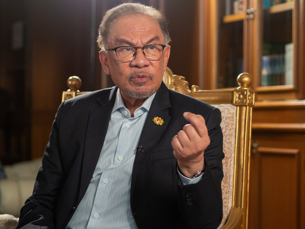 Malaysian Prime Minister Anwar Ibrahim speaks during an interview with SCMP in his office in Putrajaya, Malaysia. Photo: Hadi Azmi Malaysian Prime Minister Anwar Ibrahim speaks during an interview with SCMP in his office in Putrajaya, Malaysia. Photo: Hadi Azmi